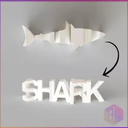 2-SIDED SHARK SIGN