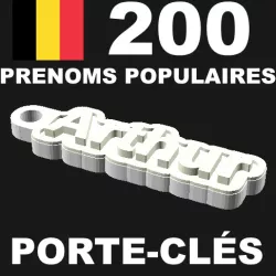 200 porte-clés pour les prénoms populaires Belges