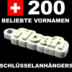 200 Schlüsselanhänger für beliebte Schweizer Vornamen