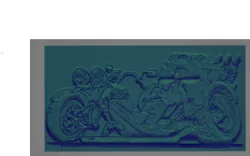 3d motor cycle tile- paint it your self 3d art!