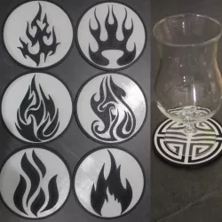 6 Coaster Tribal Fire