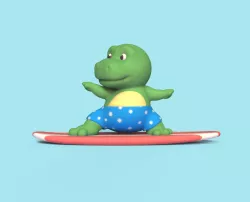 Alligator surfing