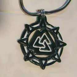ancient pendant VALKNUT symbol