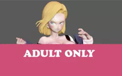 ANDROID 18 STATUE SEXY NAUGHTY VERSION DRAGONBALL ANIME CHARACTER 3d print