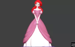 ARIEL DRESS LITTLE MERMAID DISNEY princess ANIMATION 3D PRINT