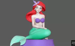 ARIEL LITTLE MERMAID PRINCESS DISNEY CHARACTER CUTE ANIME GIRL 3D PRINT