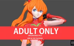 ASUKA PLUG SUIT EVANGELION SEXY NAKED NUDE GIRL STATUE CUTE PRETTY ANIME CHARACTER 3d print