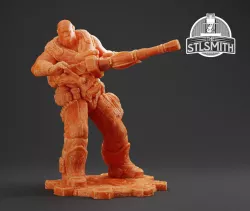 Augustus Cole Summer Gears of War OT Miniature STL