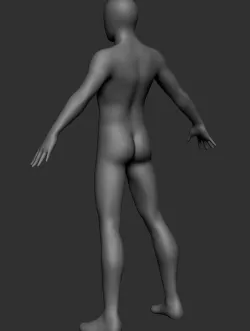 BASE MESH MALE BODY - male model