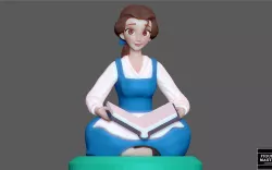 BELLE PRINCESS STATUE BEAUTY AND THE BEAST DISNEY ANIME 3D print model