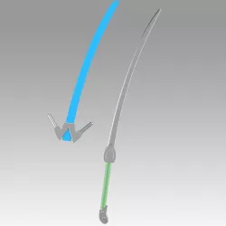Blazblu jin kisaragi frostbite cosplay weapon