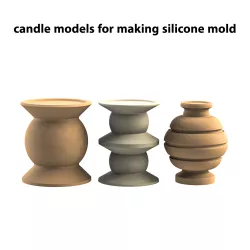 Candle model for making silicone molds_2