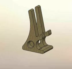 Cell phone holder with space for charger cable