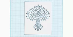 Celtic Tree of Life stencil, printable Sacred Tree decoration, spiritual wall art decor