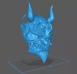 Chinese Style Japanese Oni Mask 3D Model STL for 3D Print Cosplay Costume