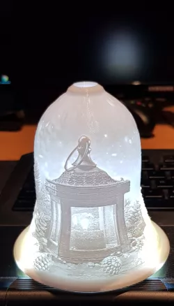 Christmas Lithophane Bell