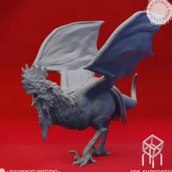 Cockatrice - Tabletop Miniature (Pre-Supported STL)