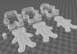 Collection 3 cookie cutters skeletons with seal