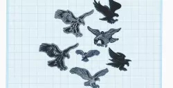 Eagle, Hawk Charm, silhouettes, pendant, Soaring American Eagle Logo