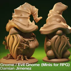 Evil Gnome Miniature for tabletop RPG