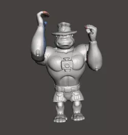 filmation's ghostbusters monkey traci articulated .obj .stl