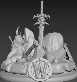 Frostmourne diorama (Warcraft) Lich King