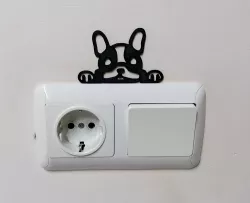 Fun Wall and socket decoration Dog