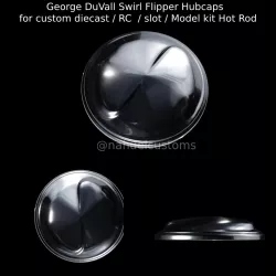 George DuVall Swirl Flipper Hubcaps for custom diecast / RC / slot / Model kit Hot Rod