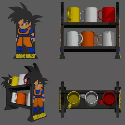 Goku shelf for mugs