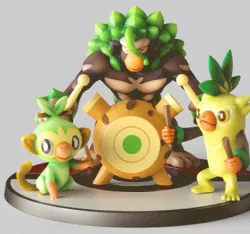 Grookey Rillaboom Thwackey Evolution - FAN ART -Evolution - POKÉMON