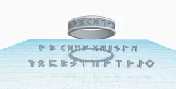 Hollow Viking Rune Ring inscribed with the Elder Futhark Runes Norse Ring Scandinavian Jewelry, ring size 6