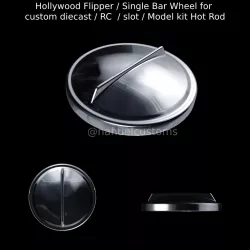 Hollywood Flipper / Single Bar Wheel for custom diecast / RC / slot / Model kit Hot Rod