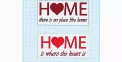 Home is where the heart is, Home there is no place like home, wall art decor sign, fridge magnet, keychain