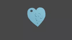 Horde logo heart pendant