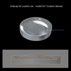 Hubcap for custom car - model kit / Custom diecast