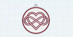 Infinity heart knot, Symbol for eternal, everlasting love, Valentine's Day ornament, wedding decor, keychain, spiritual wall art decor, fridge magnet, pendant, keychain