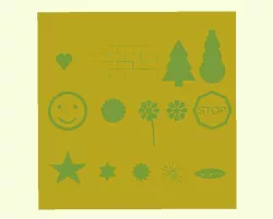 JWizard's Emoji Stencil Pack 1 for Openscad