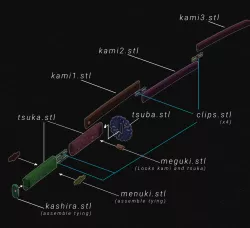 Katana for iaido training