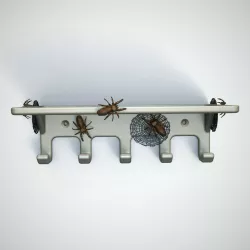 Key holder Chandeliers spider webs shelf and coat rack