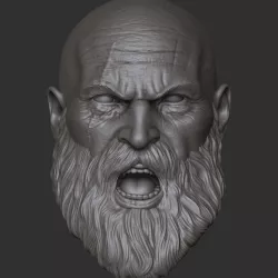 Kratos head for action figures