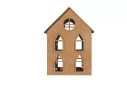 Laser cut house model