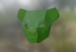 Low poly panda mask