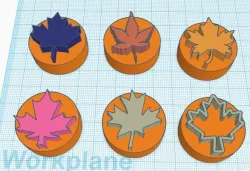 Maple Leaf Collection Stamps for Clay or Play-Doh etc..