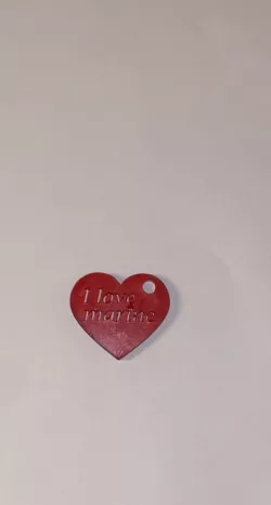 Marine heart key ring