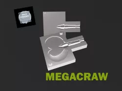 Megacraw" soft lure mold (crayfish)