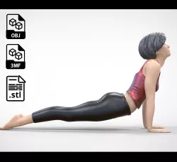 N2 Woman Doing Yoga Cobra Snake pose