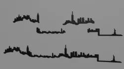 New York New York SkyLine Silhouette