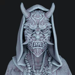 Oni Masked Samurai woman