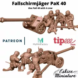 PaK 40 Fallschirmjäger - 28mm for wargame