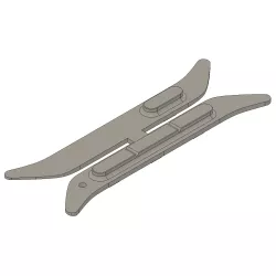 Pebble 2 (SE and HR) smartwatch replacement buttons (single piece)
